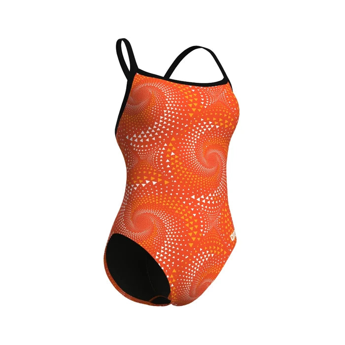 Arena | Fireflow Swimsuit | Challenge Back | Black / Orange