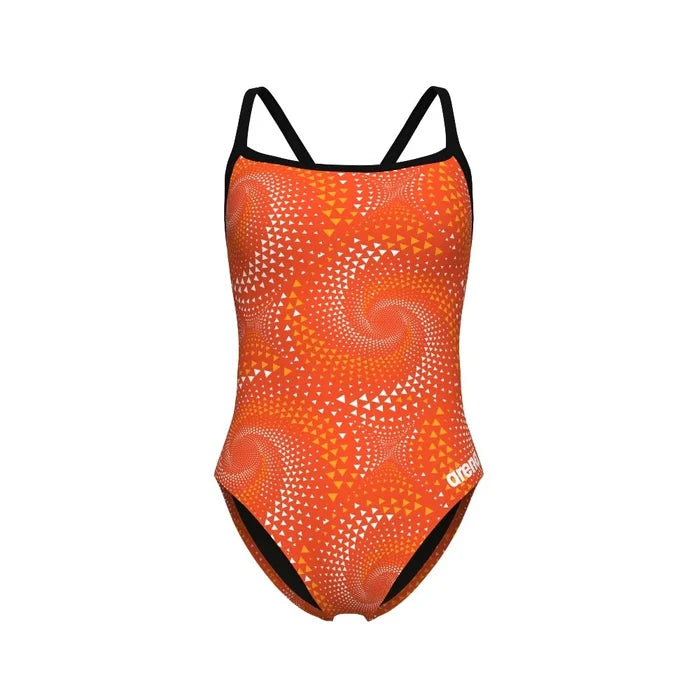 Arena | Fireflow Swimsuit | Challenge Back | Black / Orange