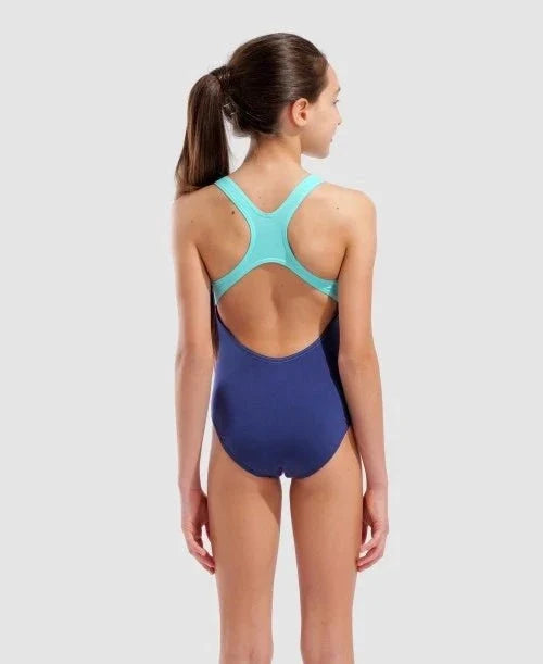 Arena | Girl's Swimsuit | Spray Paint | Kids | Navy / Water