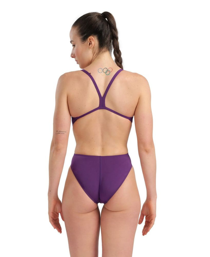 Arena | Team Swimsuit | Challenge Solid | Plum / White