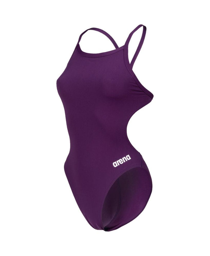Arena | Team Swimsuit | Challenge Solid | Plum / White