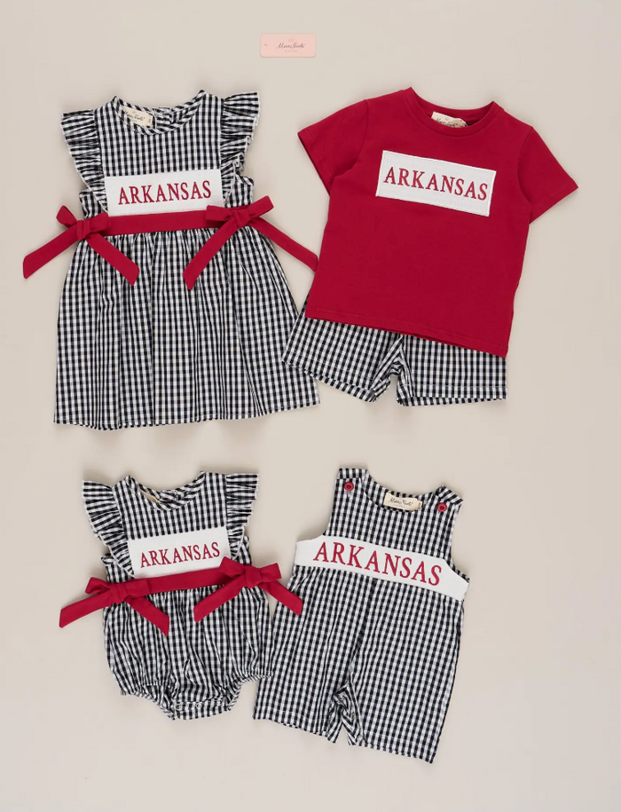 Arkansas Smocked Gingham Bubble