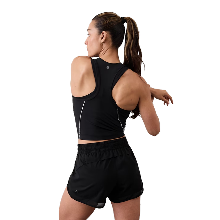 Athleta Women's Mesh Racer Running Short - Black