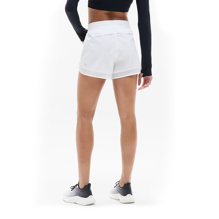 Athleta Women's Mesh Racer Running Short - White