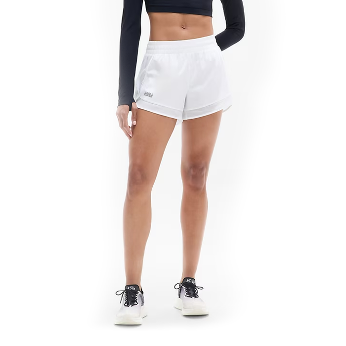 Athleta Women's Mesh Racer Running Short - White