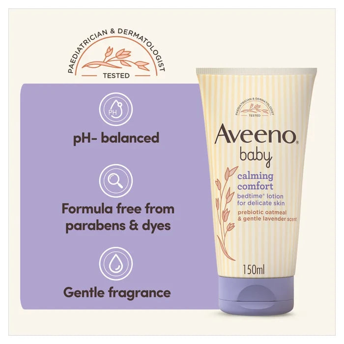 Aveeno Baby Calming Comfort Bedtime Lotion For Delicate Skin 150ml