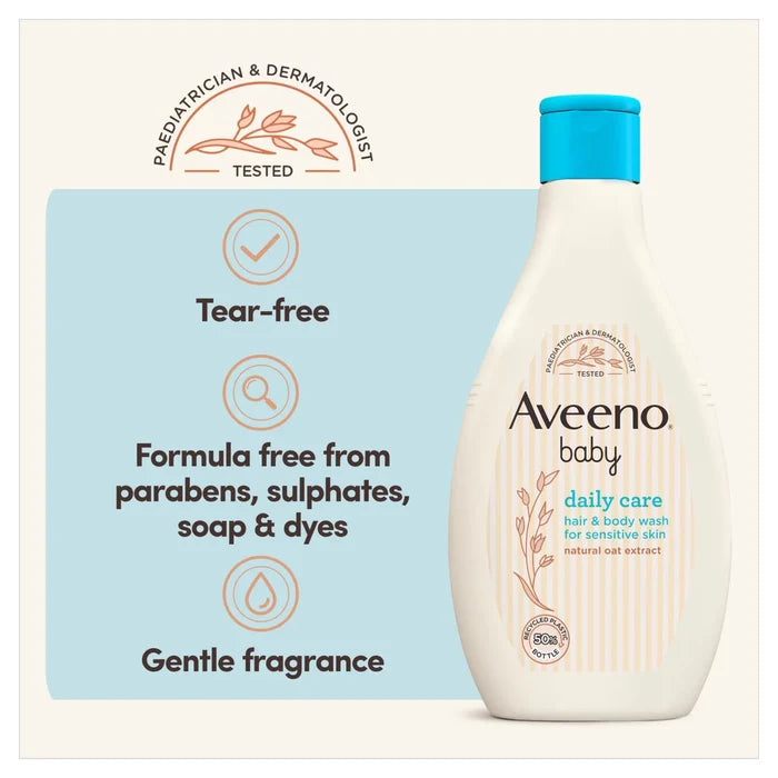 Aveeno Baby Daily Care Hair & Body Wash For Sensitive Skin 400ml