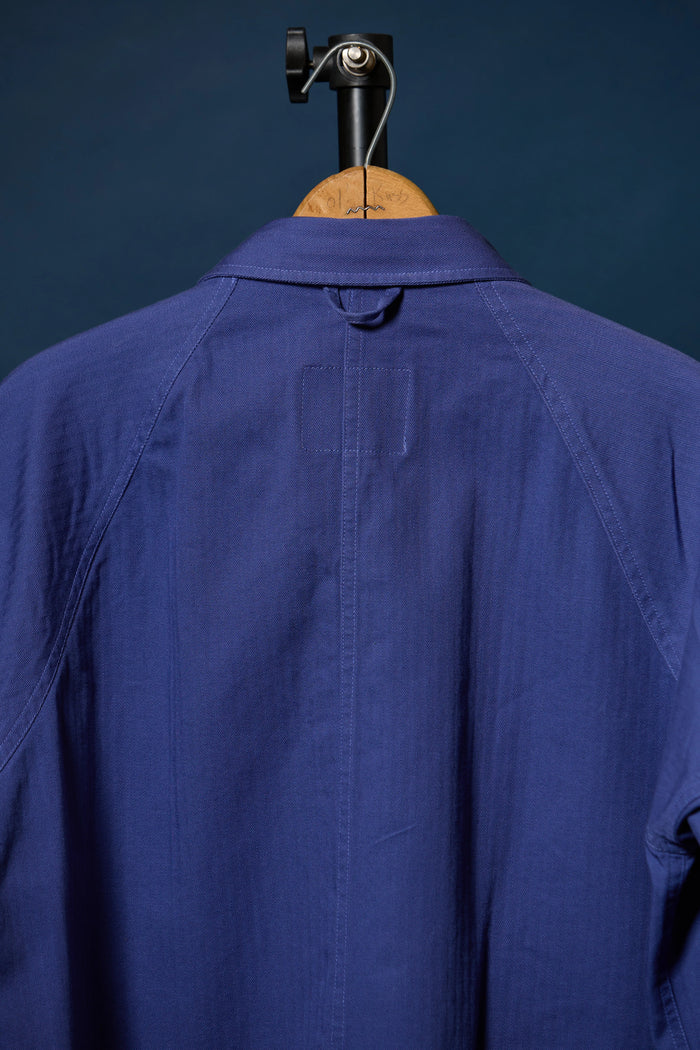 Barista Chore Coat in Washed Herringbone