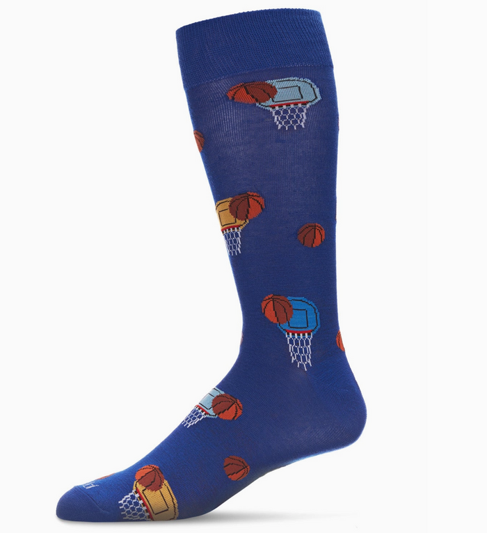 Basketball Bamboo Men's Crew Socks
