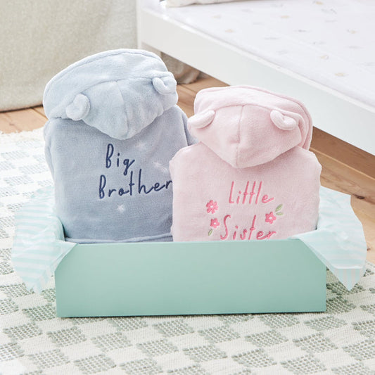 Big Sibling & Little Sibling Asset Fleece Robe Gift Set