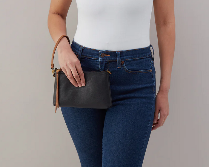 Black Darcy Crossbody In Pebbled Leather