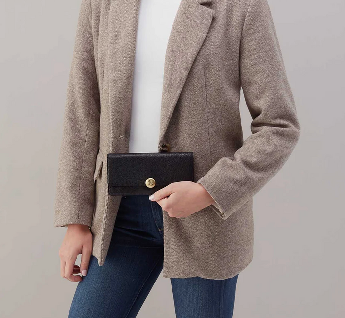 Black Hutton Large Wallet