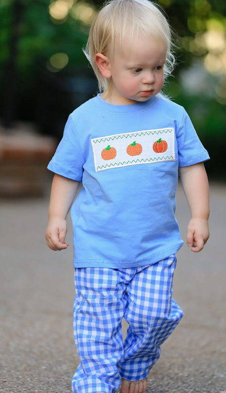 Blue Pumpkin Smock Embroidery set