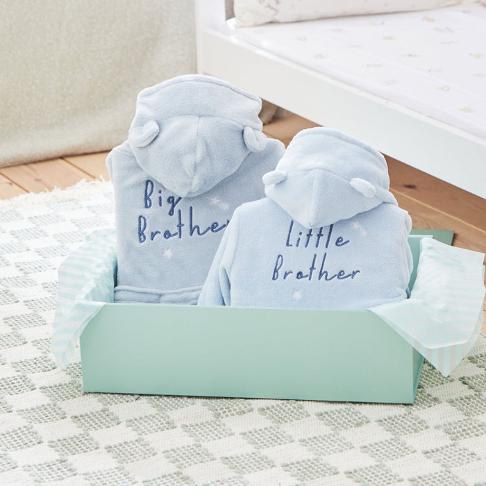 Blue Star Sibling Fleece Robe Gift Set