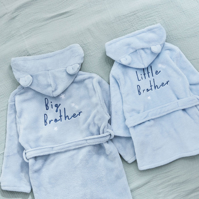 Blue Star Sibling Fleece Robe Gift Set