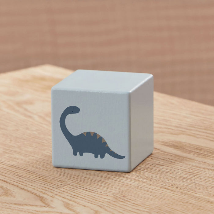 Blue Wooden Dinosaur Block