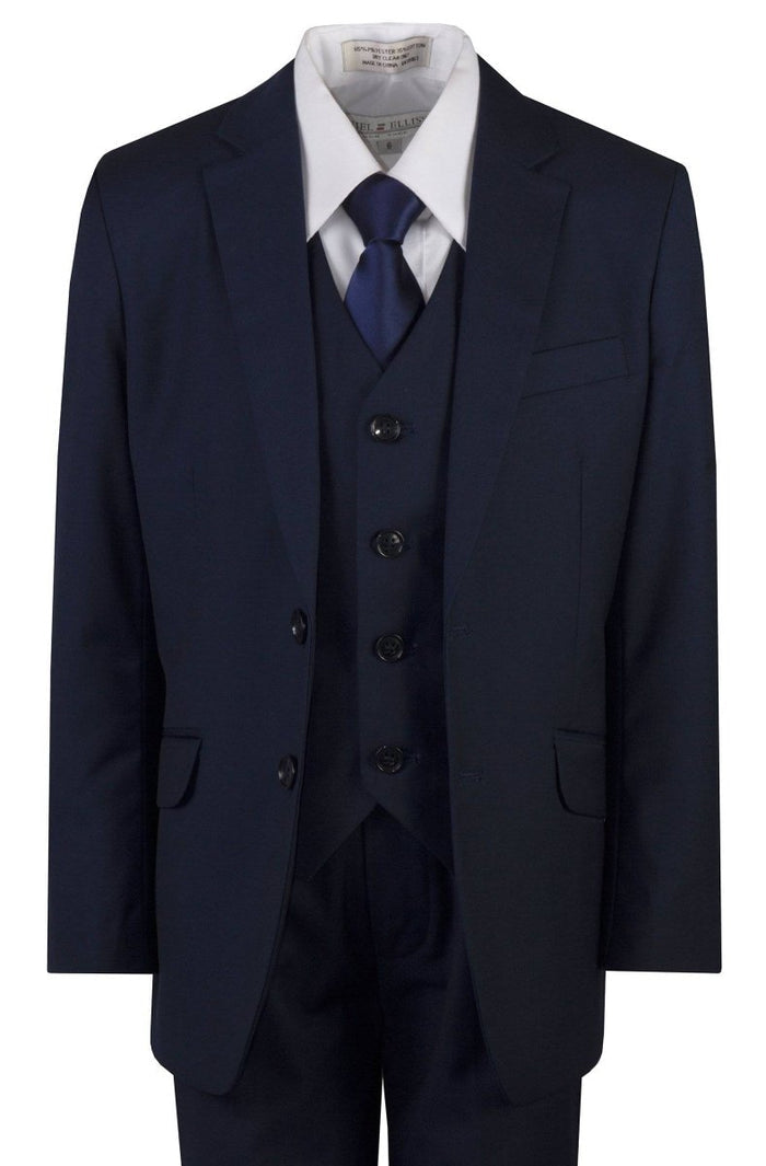 Navy Blue Slim Fit Religious Suit Neck Tie Toddlers Boys and Youth Sizes - Tuxgear