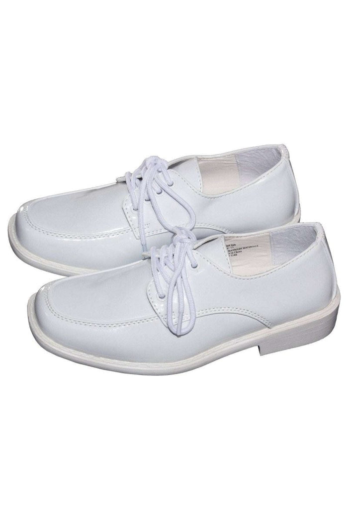 Tuxgear Boys Square Toe Patent Leather Shiny Tuxedo Shoes Communion and Weddings - Tuxgear