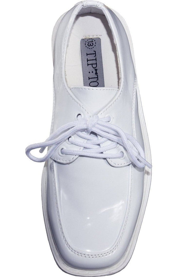 Tuxgear Boys Square Toe Patent Leather Shiny Tuxedo Shoes Communion and Weddings - Tuxgear