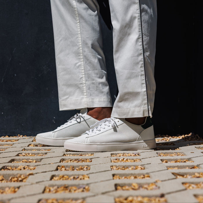 Bradley Knit shoe in White Pine Needle with SEAQUAL® YARN recycled fiber, side view showing lightweight and breathable construction.