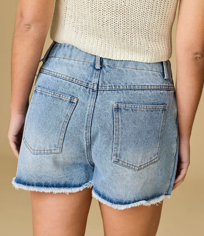Brandy Side Tie Jean Skort