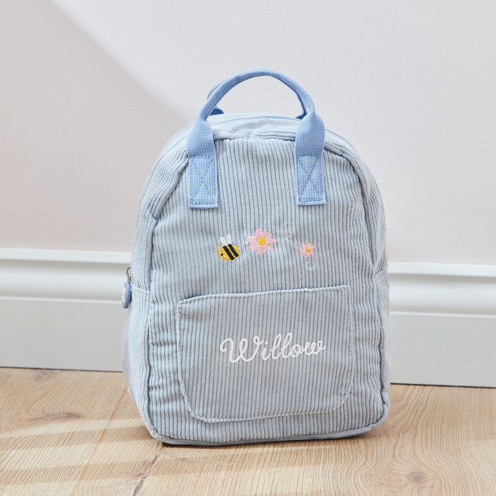 Bumblebee Blue Cord Mini Backpack