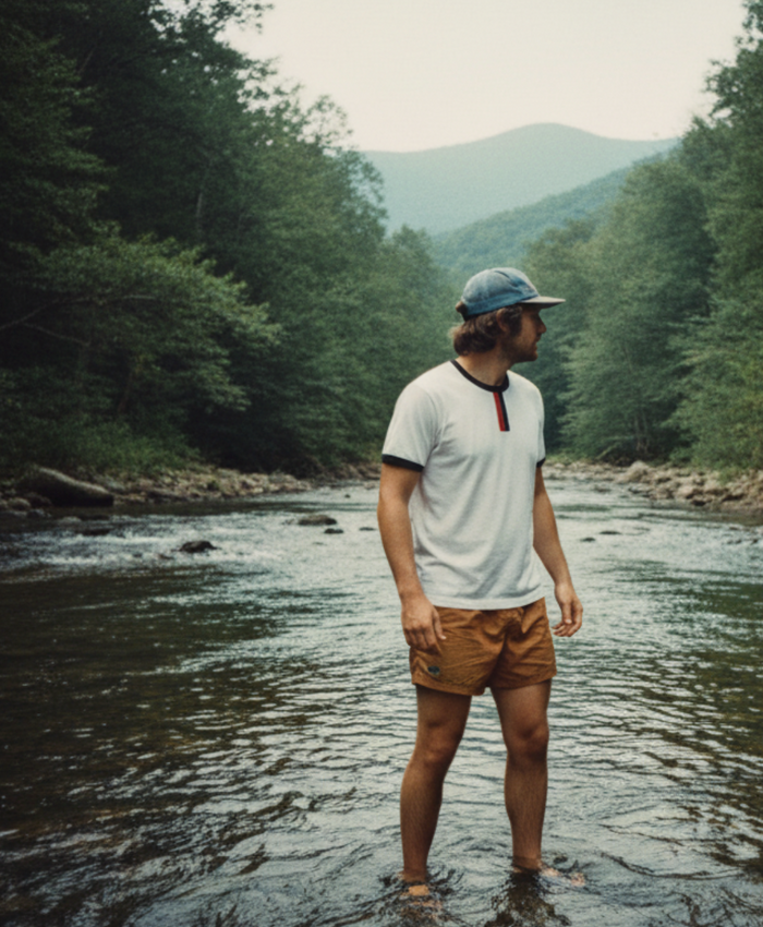 Camp Tab Ringer Tee - Red/Navy