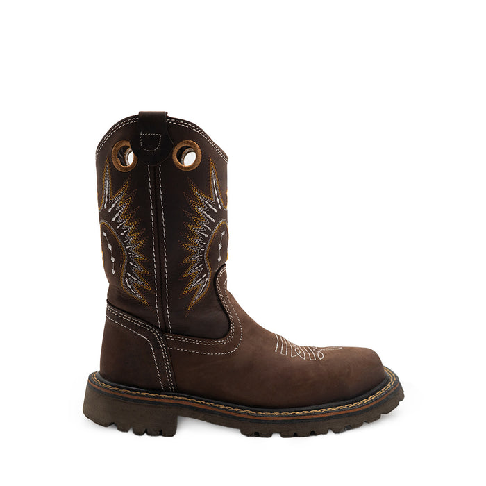 PR Track Wellington Work Boots with Stitched Leather Upper