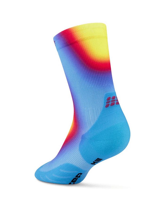 CEP | Core Run Gradient Socks | Mid Cut | Heren | Blue / Yellow