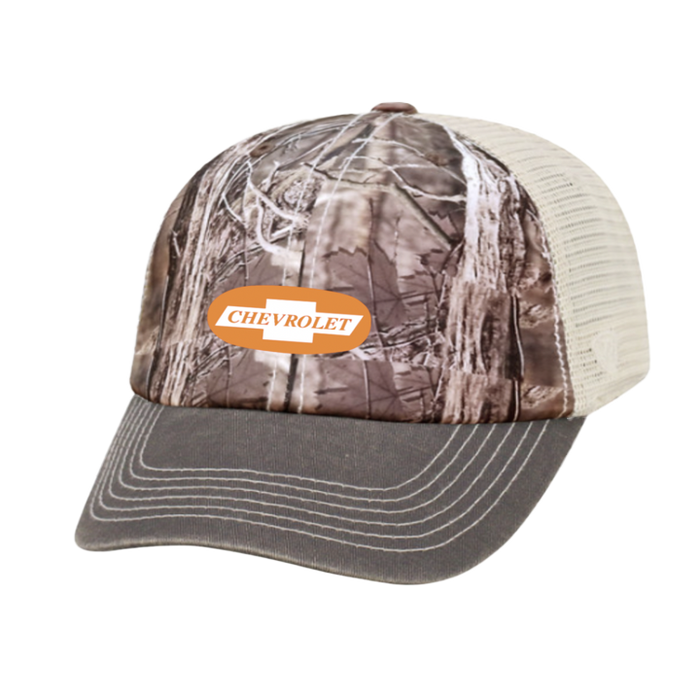 Dim Gray Chevrolet Bowtie Camo Offroad Cap