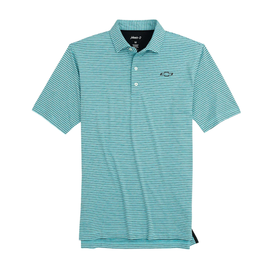 Chevrolet Men's Johnnie-O Striped Jersey Performance Polo