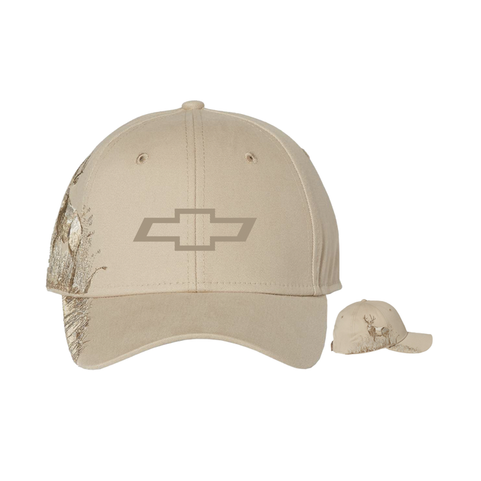 Tan Chevrolet Puff Bowtie Trucker Hat