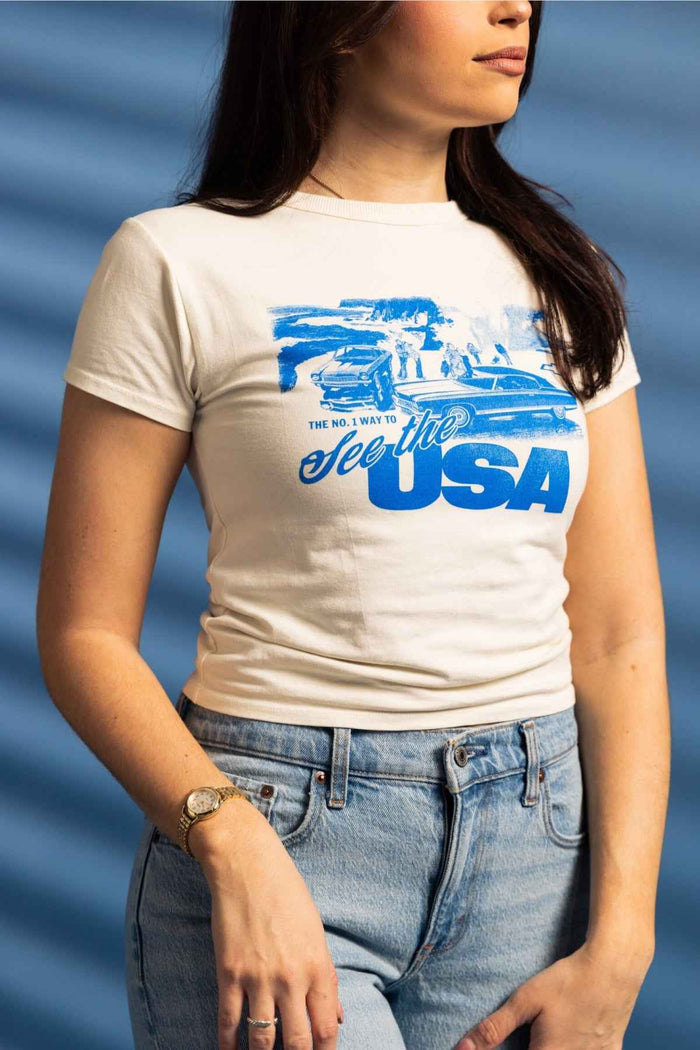 Chevrolet Road Trip Women’s Baby Tee - Chevrolet Merchandise