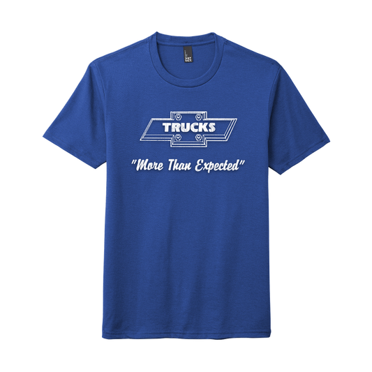 Dark Slate Blue Chevy Trucks "More Than Expected" Graphic T-Shirt