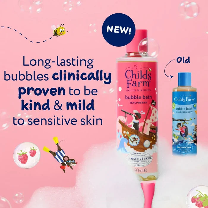 Childs Farm Bubble Bath Sensitive Skin Raspberry 250ml