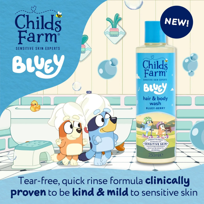 Childs Farm Hair & Body Wash Bluey-Berry 250ml