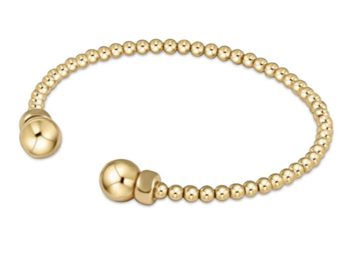 Classic Gold 3mm Gold Bead Cuff