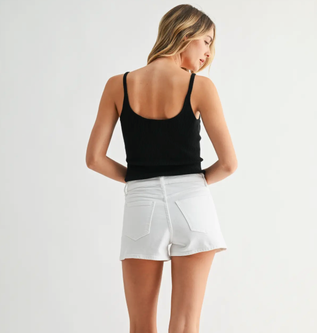 Classic Hem Short-White