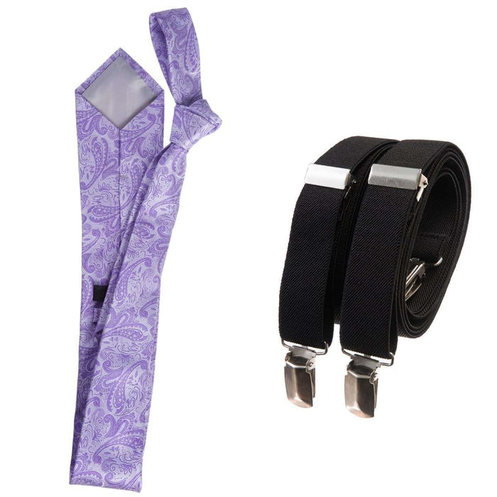Mens / Lavender Paisley Black