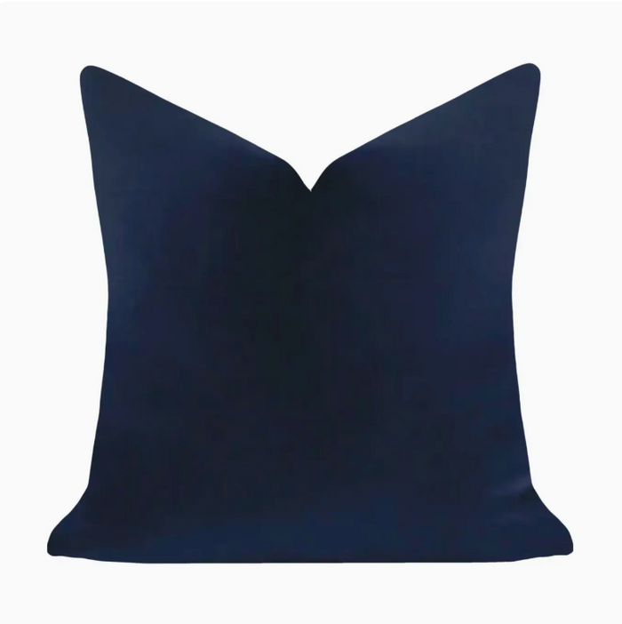 Cobalt Blue Solid Velvet Pillow