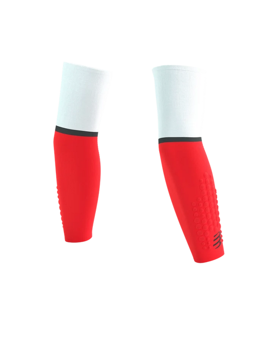 Compressport | ArmForce Ultralight | White / Fluo Red