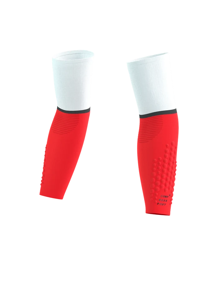 Compressport | ArmForce Ultralight | White / Fluo Red