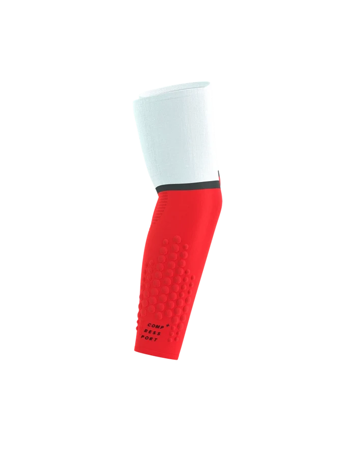 Compressport | ArmForce Ultralight | White / Fluo Red