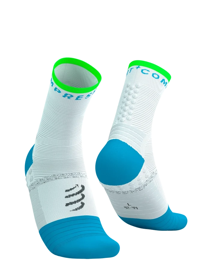Compressport | Pro Marathon Socks V2 | White / Blue / Green