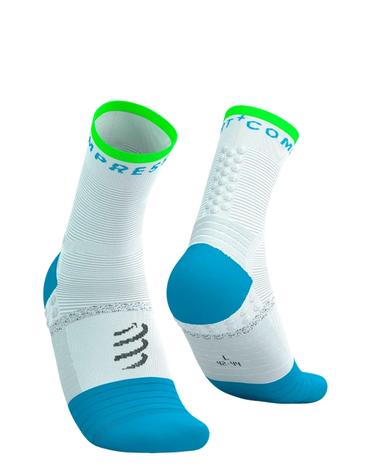 Compressport | Pro Marathon Socks V2 | White / Blue / Green