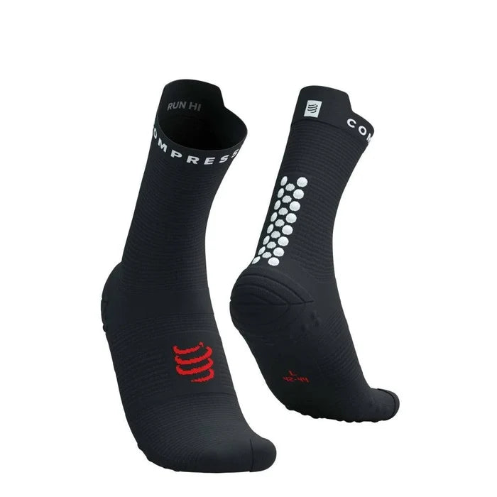 Compressport | Pro Racing Socks V4 | Run High | Black / White
