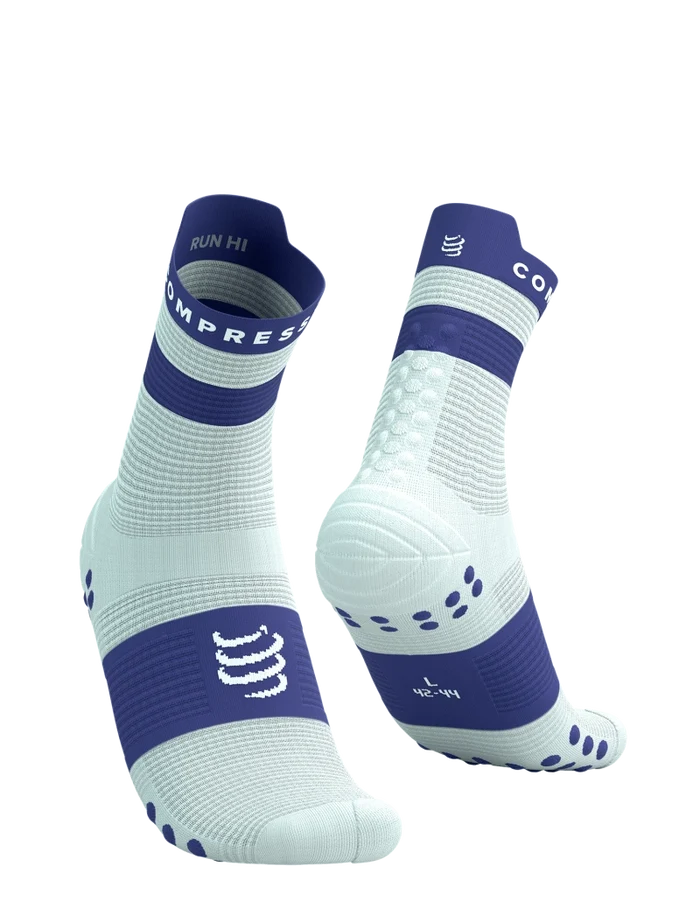 Compressport | Pro Racing Socks V4 | Run High | Star White / Orient Blue
