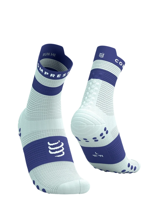 Compressport | Pro Racing Socks V4 | Run High | Star White / Orient Blue