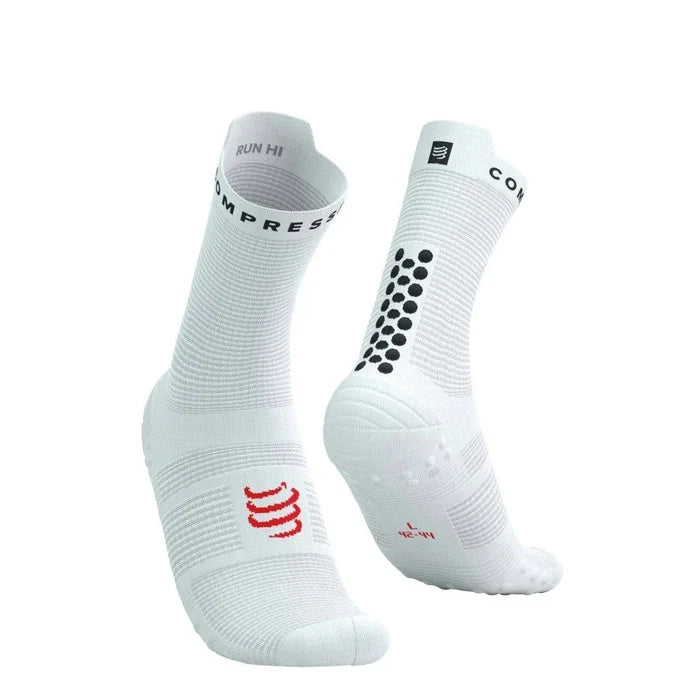 Compressport | Pro Racing Socks V4 | Run High | White / Black