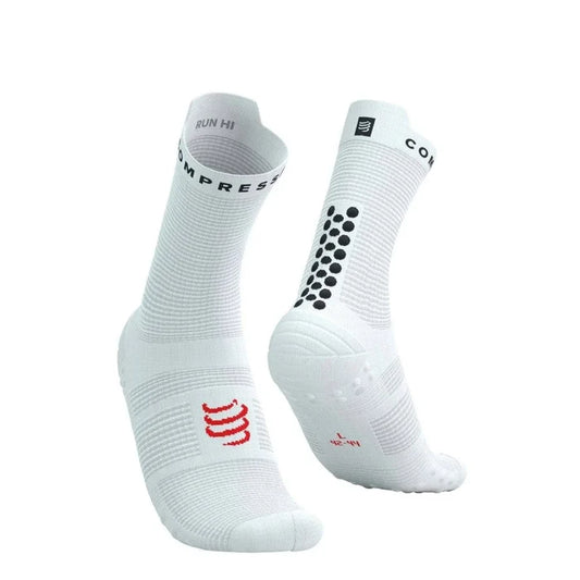 Compressport | Pro Racing Socks V4 | Run High | White / Black